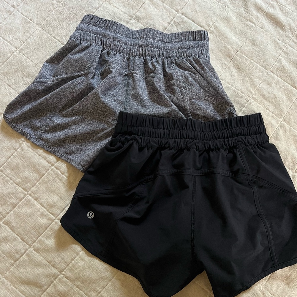 lululemon athletica Women's Black and Gray Athletic Shorts Bundle